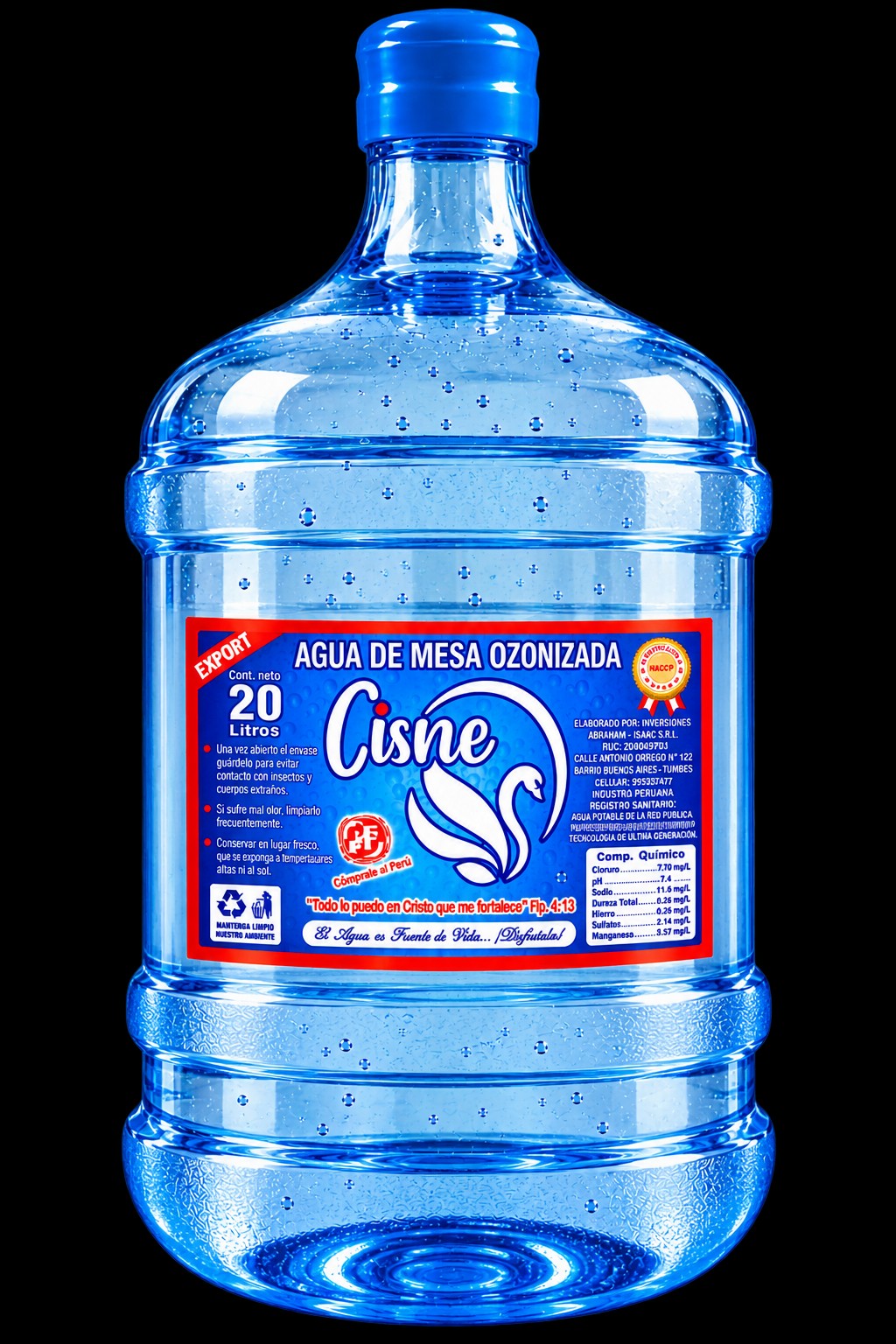 Bidón 20 litros Agua Cisne